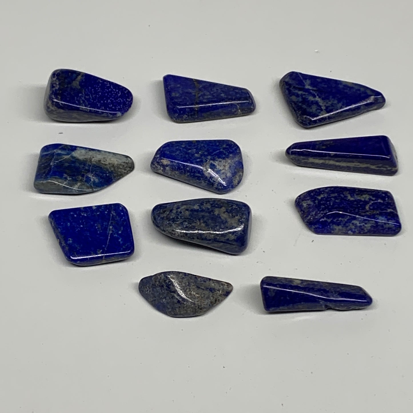 130.5g,1"-1.6", 11pcs, Natural Lapis Lazuli Tumbled Stone @Afghanistan, B30283