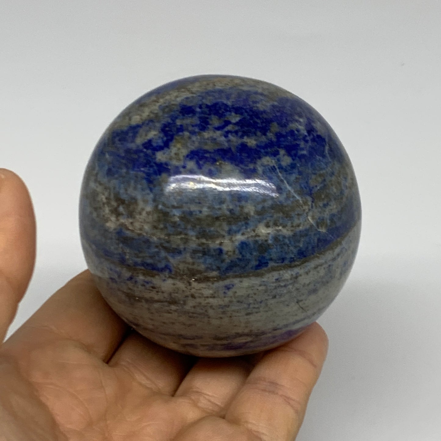 1.05 lbs,2.7" (68mm), Lapis Lazuli Sphere Ball Gemstone @Afghanistan, B33130