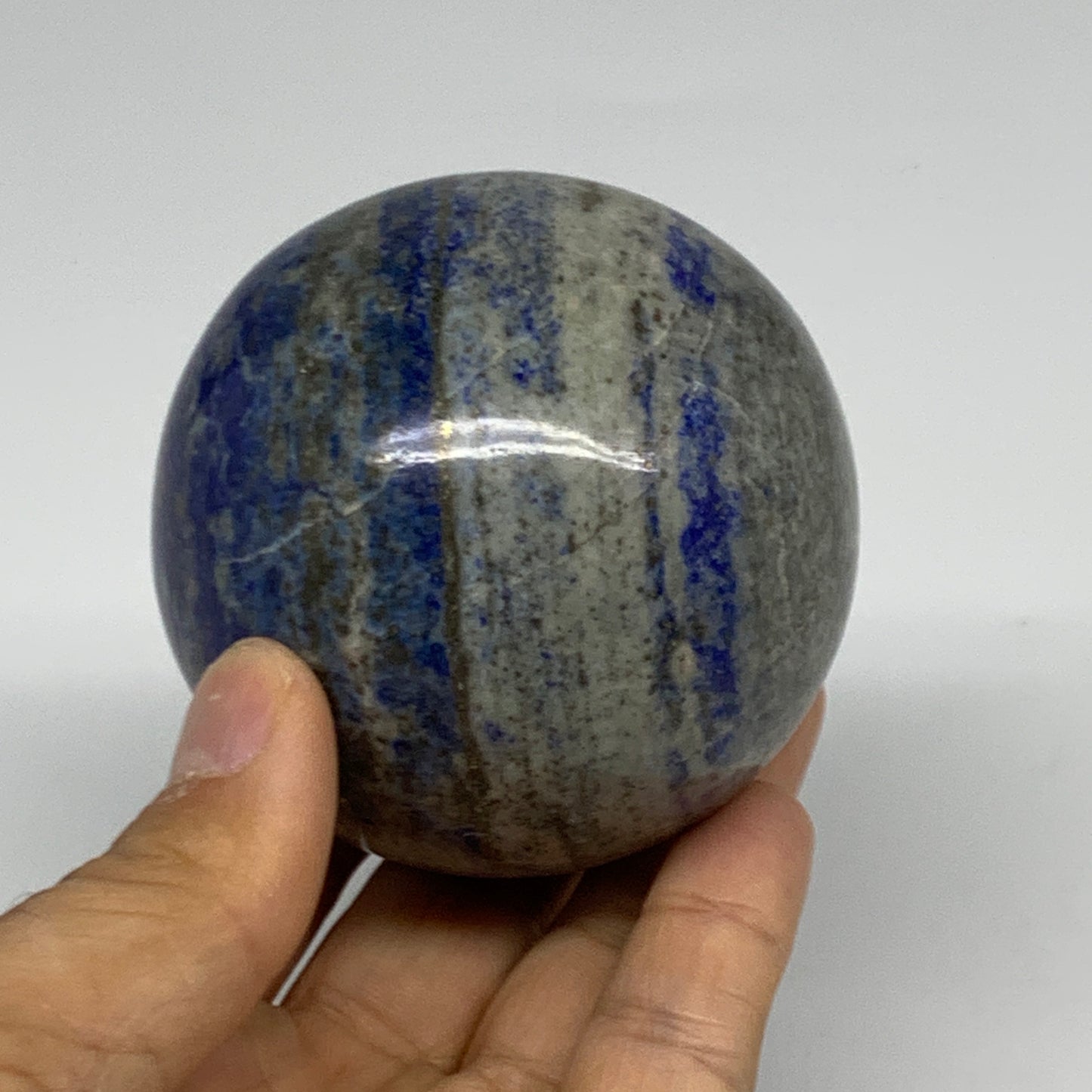 1.05 lbs,2.7" (68mm), Lapis Lazuli Sphere Ball Gemstone @Afghanistan, B33130