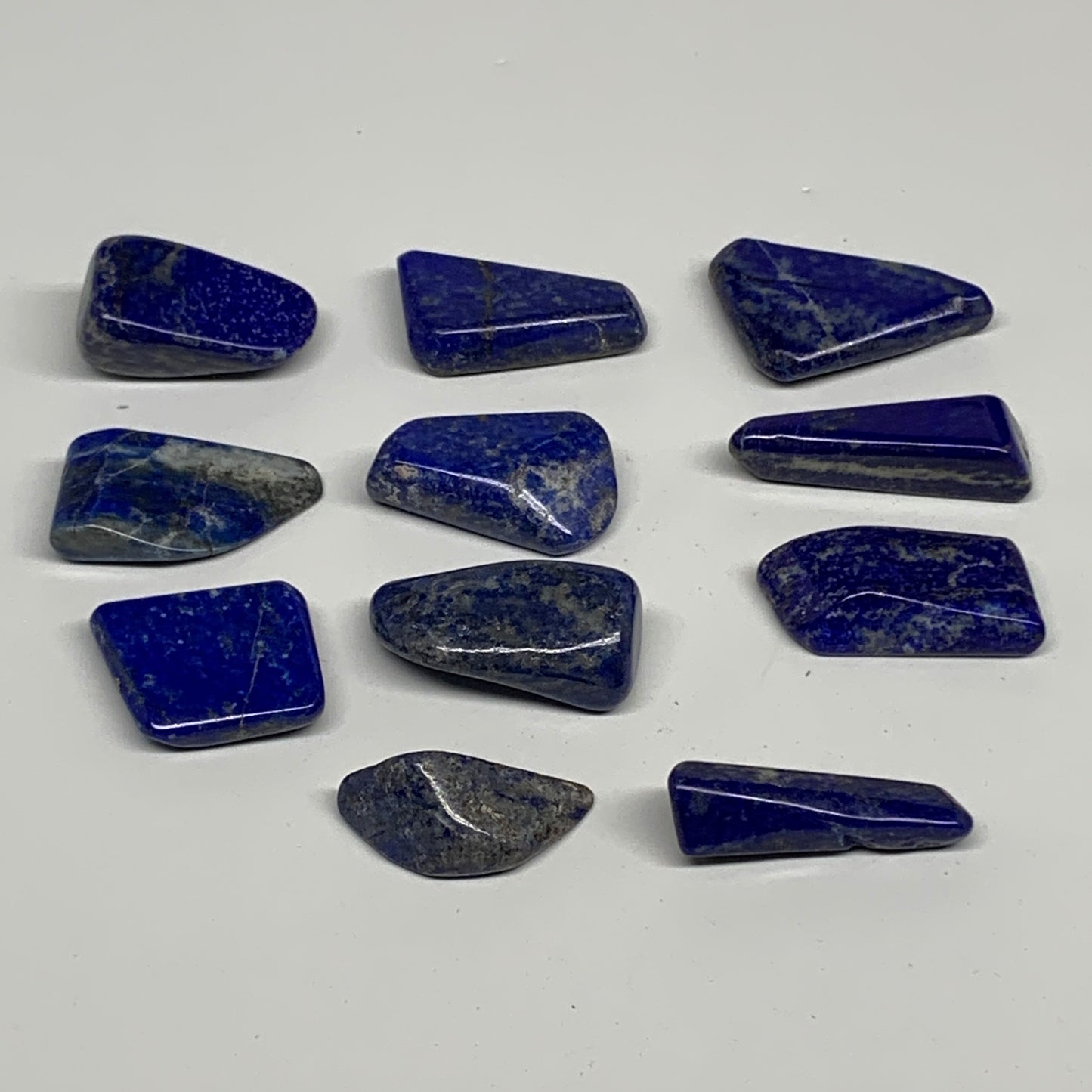 130.5g,1"-1.6", 11pcs, Natural Lapis Lazuli Tumbled Stone @Afghanistan, B30283