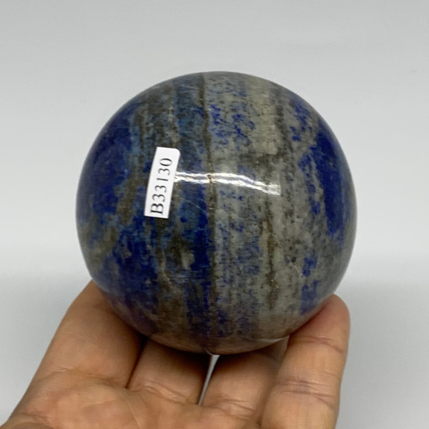 1.05 lbs,2.7" (68mm), Lapis Lazuli Sphere Ball Gemstone @Afghanistan, B33130