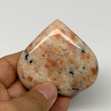 111.1g,2.4"x2.5"x0.8", Sunstone Heart Polished Healing Crystal @India, B28007