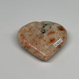 111.1g,2.4"x2.5"x0.8", Sunstone Heart Polished Healing Crystal @India, B28007