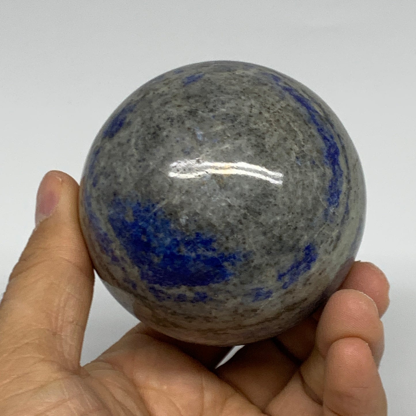1.05 lbs,2.7" (68mm), Lapis Lazuli Sphere Ball Gemstone @Afghanistan, B33130