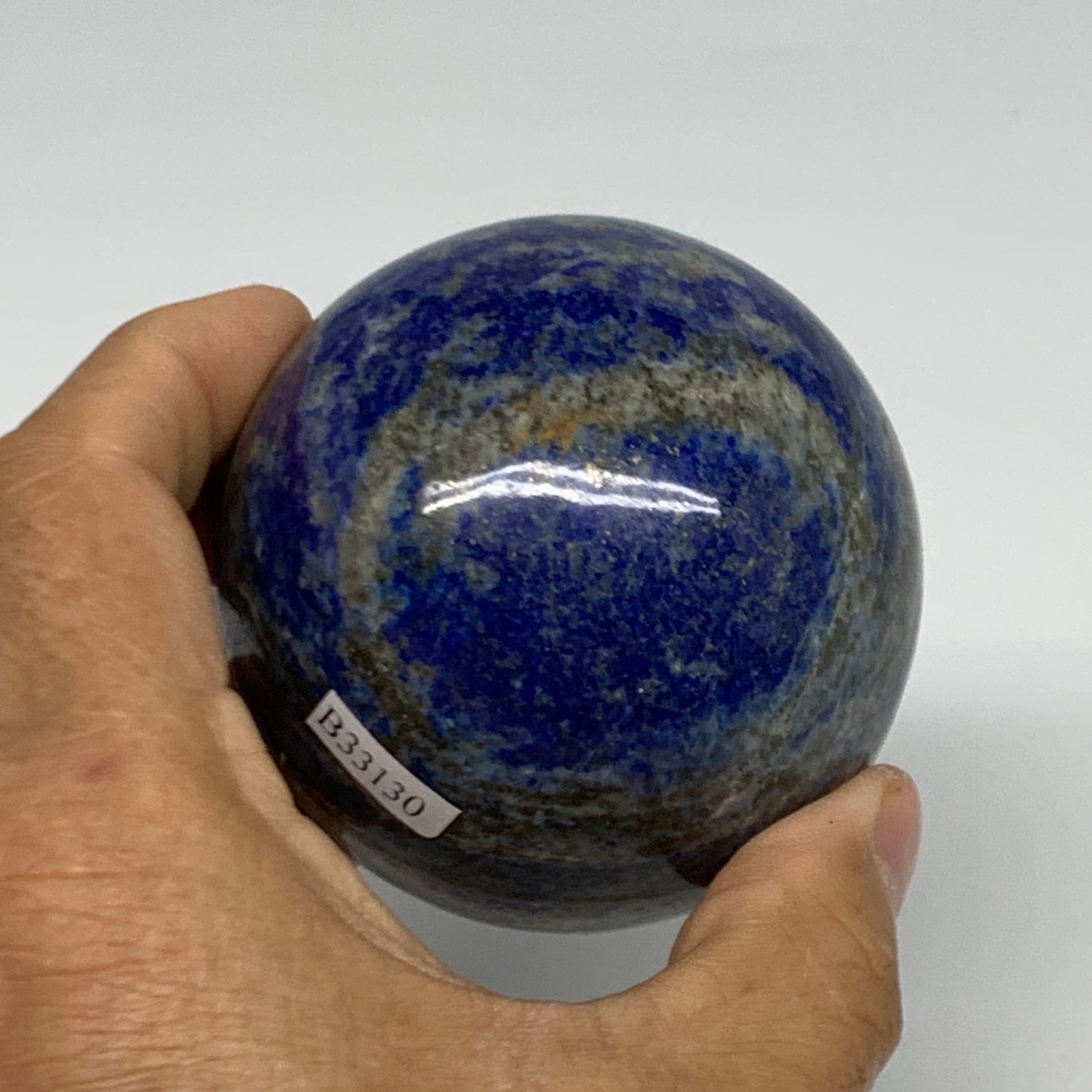 1.05 lbs,2.7" (68mm), Lapis Lazuli Sphere Ball Gemstone @Afghanistan, B33130
