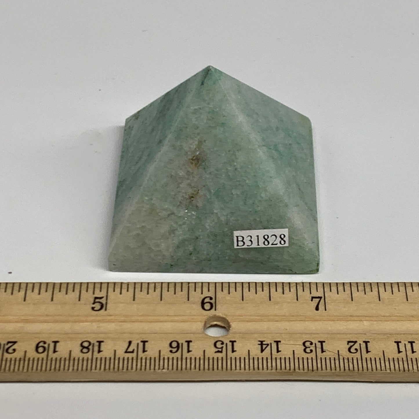0.27 lbs, 1.7"x2"x2", Green Aventurine Pyramid Gemstone,Healing Crystal, B31828