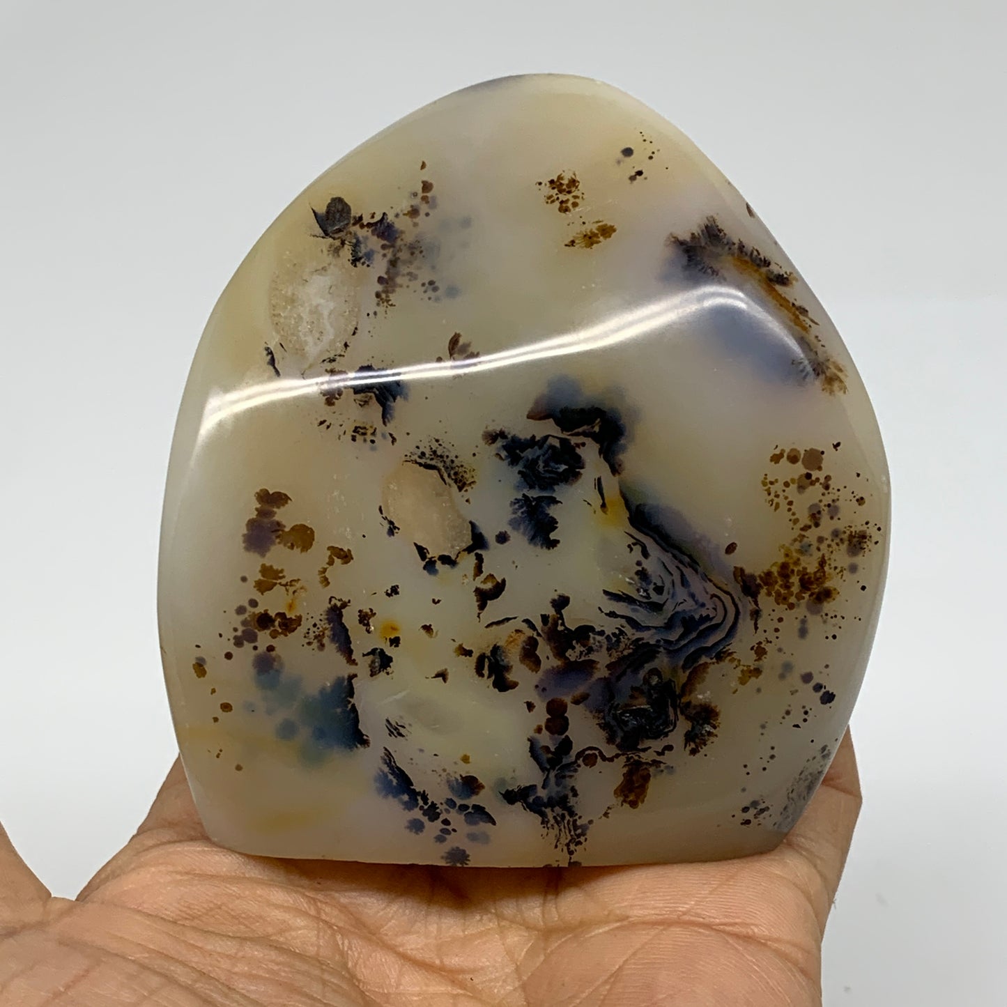0.55 lbs, 3.3"x3"x1" Dendrite Agate Freeform Reiki Energy Crystal, B37482