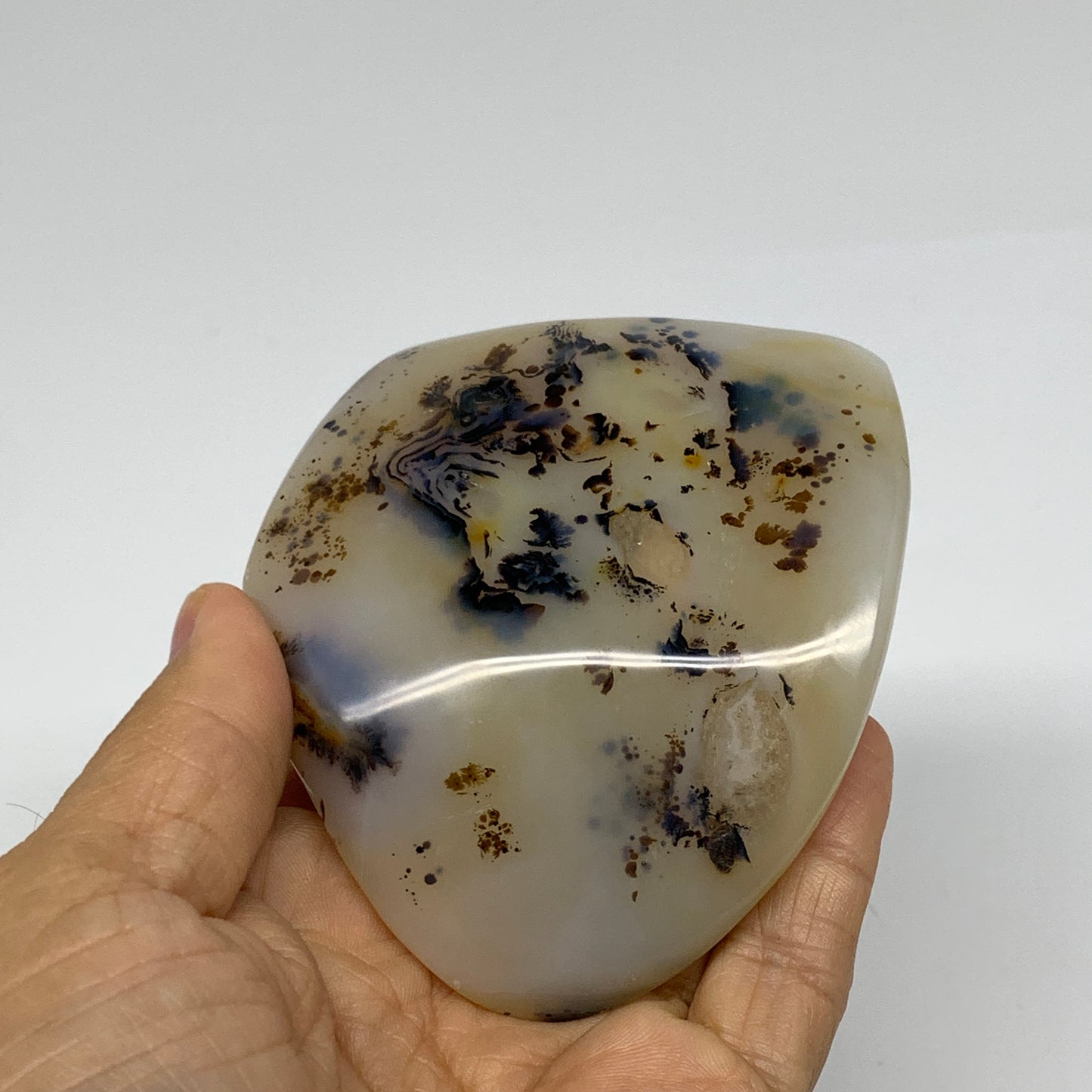 0.55 lbs, 3.3"x3"x1" Dendrite Agate Freeform Reiki Energy Crystal, B37482