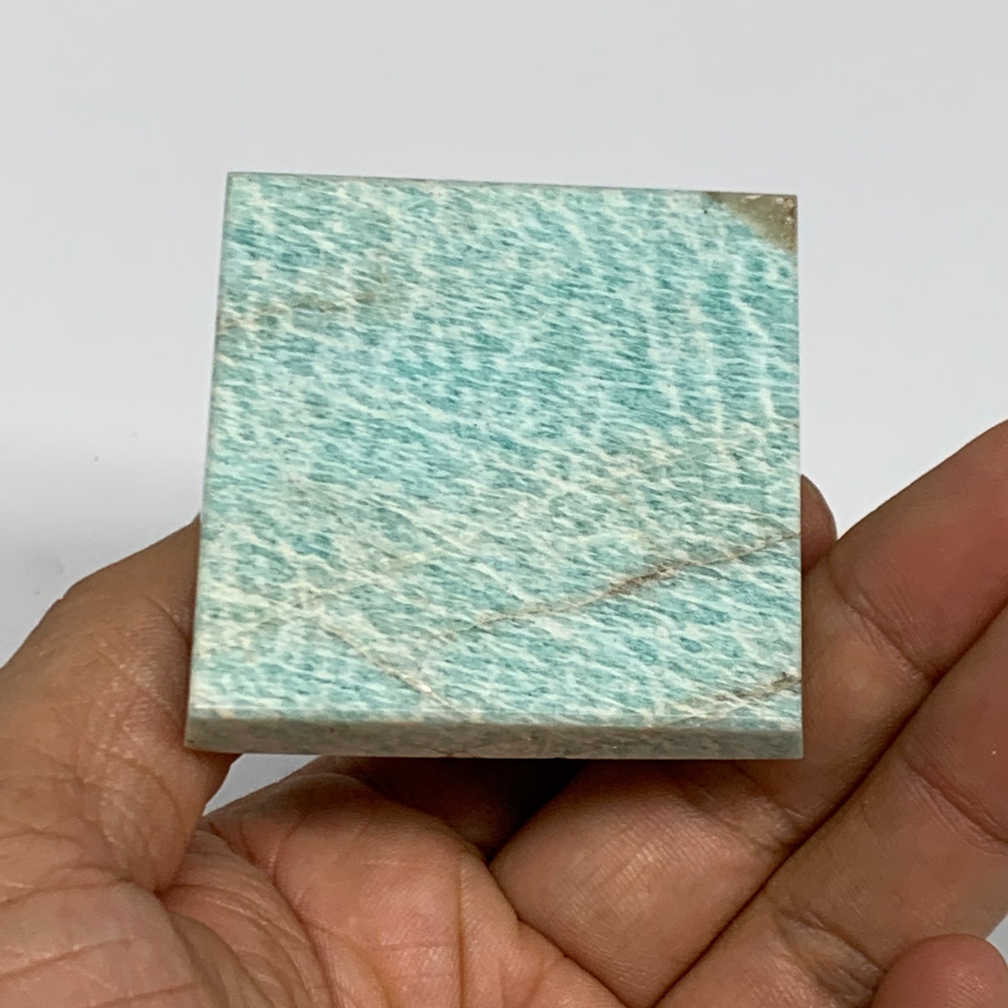 128.5g, 1.7"x2"x2", Amazonite Pyramid Gemstone, Decorative Stone, B31812