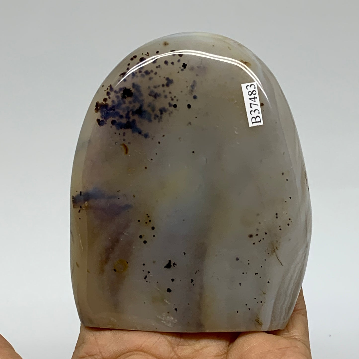 0.62 lbs, 3.8"x3.1"x1" Dendrite Agate Freeform Reiki Energy Crystal, B37483