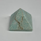 128.5g, 1.7"x2"x2", Amazonite Pyramid Gemstone, Decorative Stone, B31812