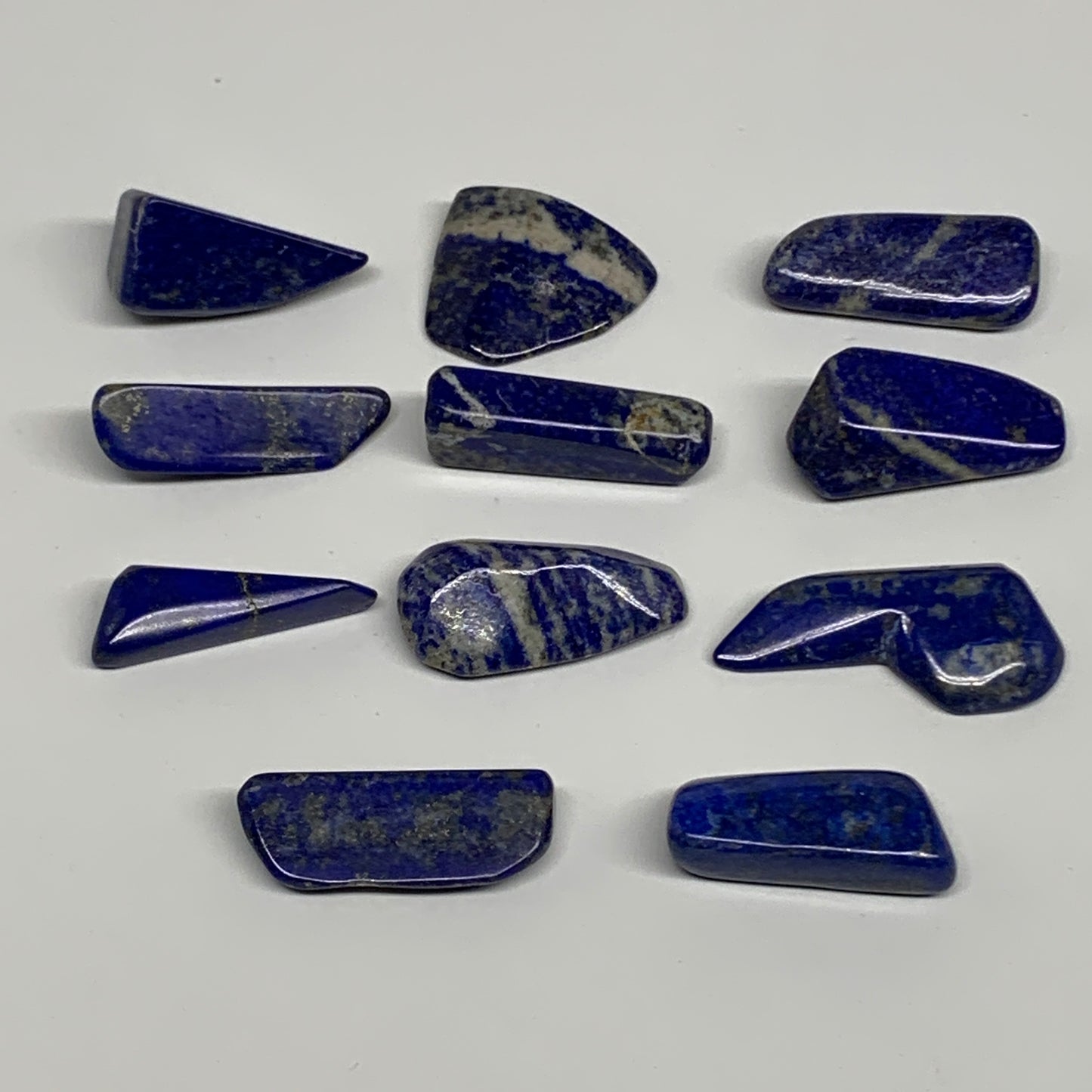 108.6g,1"-1.6", 11pcs, Natural Lapis Lazuli Tumbled Stone @Afghanistan, B30287