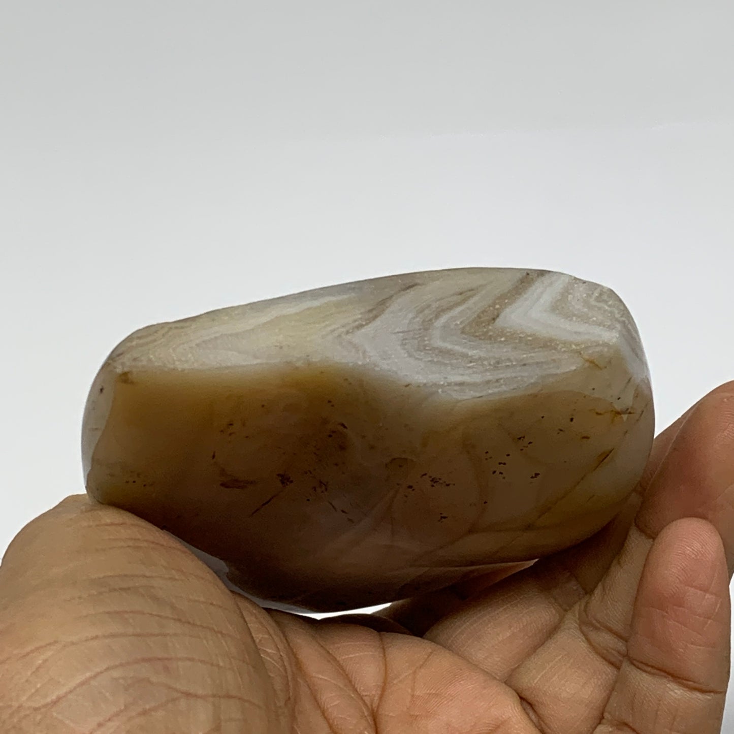 0.62 lbs, 3.8"x3.1"x1" Dendrite Agate Freeform Reiki Energy Crystal, B37483