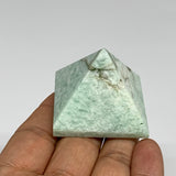 62g, 1.3"x1.6"x1.6", Amazonite Pyramid Gemstone, Decorative Stone, B31813