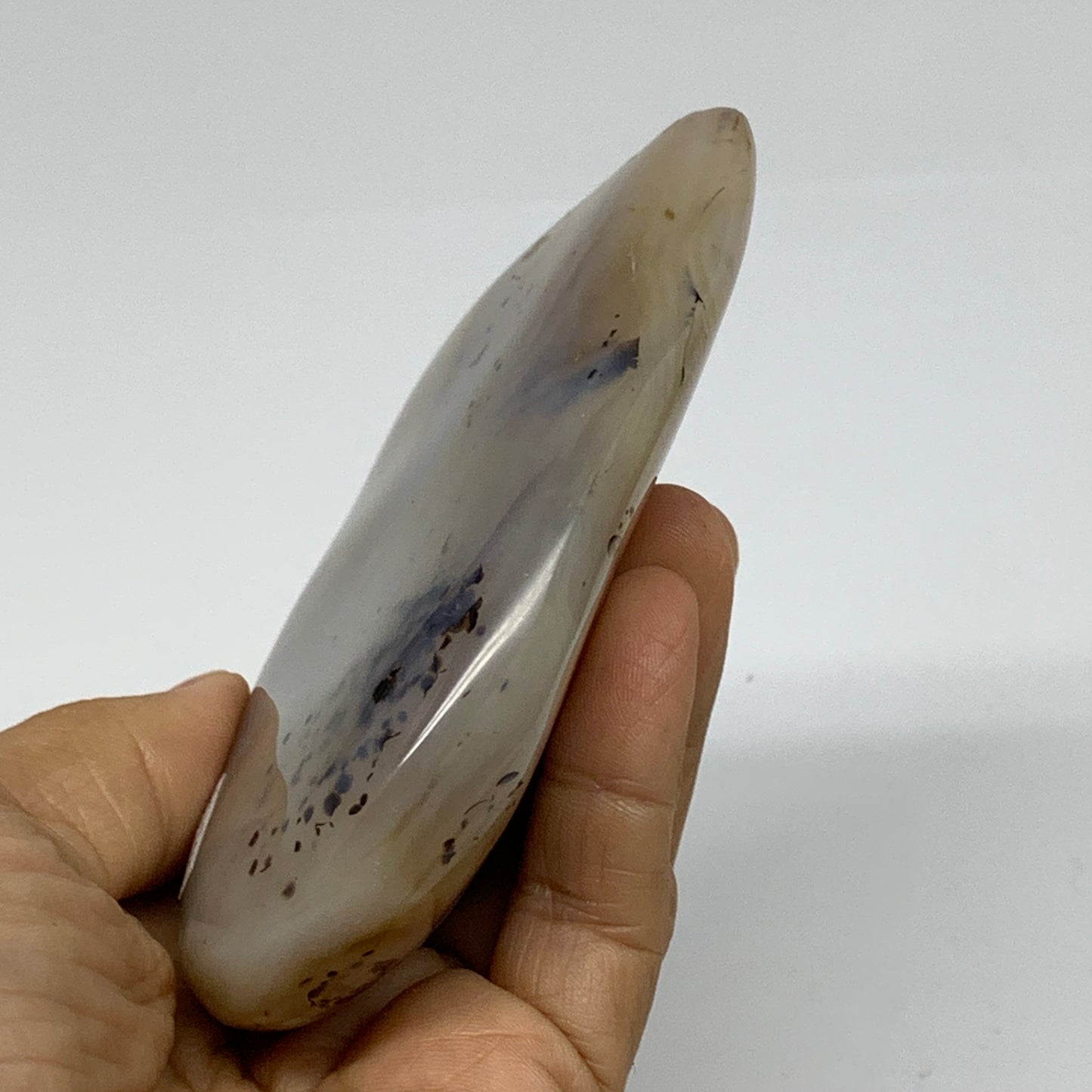 0.62 lbs, 3.8"x3.1"x1" Dendrite Agate Freeform Reiki Energy Crystal, B37483