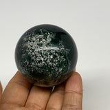 200.2g,2.1"(53mm), Natural Moss Agate Sphere Ball Gemstone @India,B29414