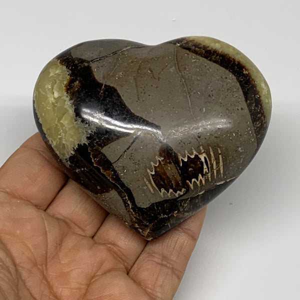 0.49 lbs, 2.8"x3.2"x1.1" Septarian Nodules Heart Polished Healing Crystal, B3101