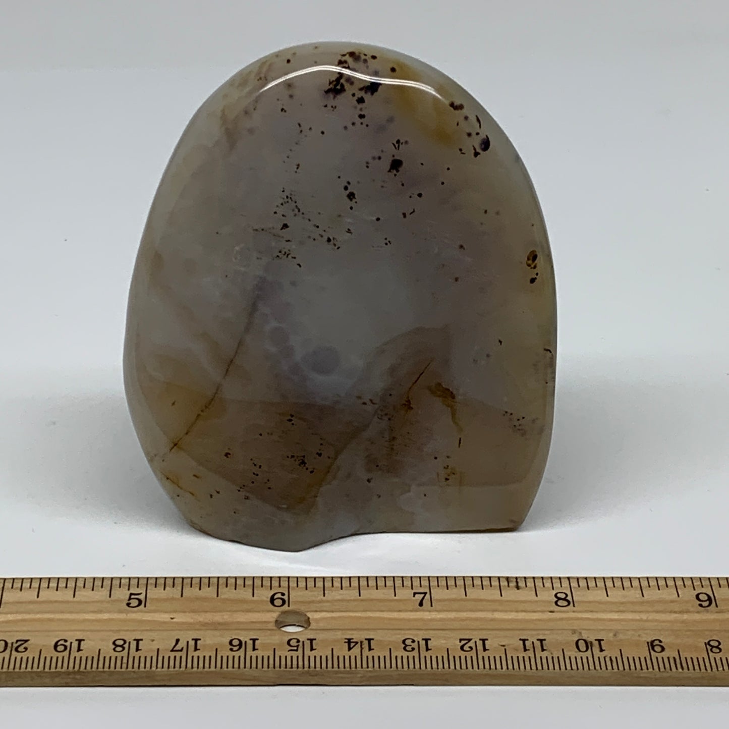 0.62 lbs, 3.8"x3.1"x1" Dendrite Agate Freeform Reiki Energy Crystal, B37483