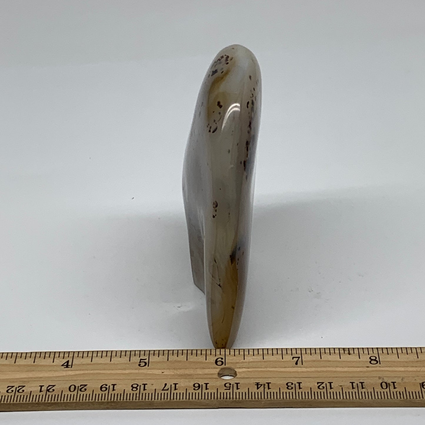 0.62 lbs, 3.8"x3.1"x1" Dendrite Agate Freeform Reiki Energy Crystal, B37483