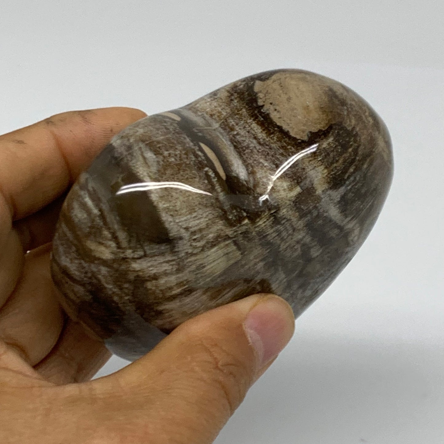 0.77 lbs, 3.2"x3.2"x1.6" Ocean Jasper Heart Polished Healing Crystal, B38344