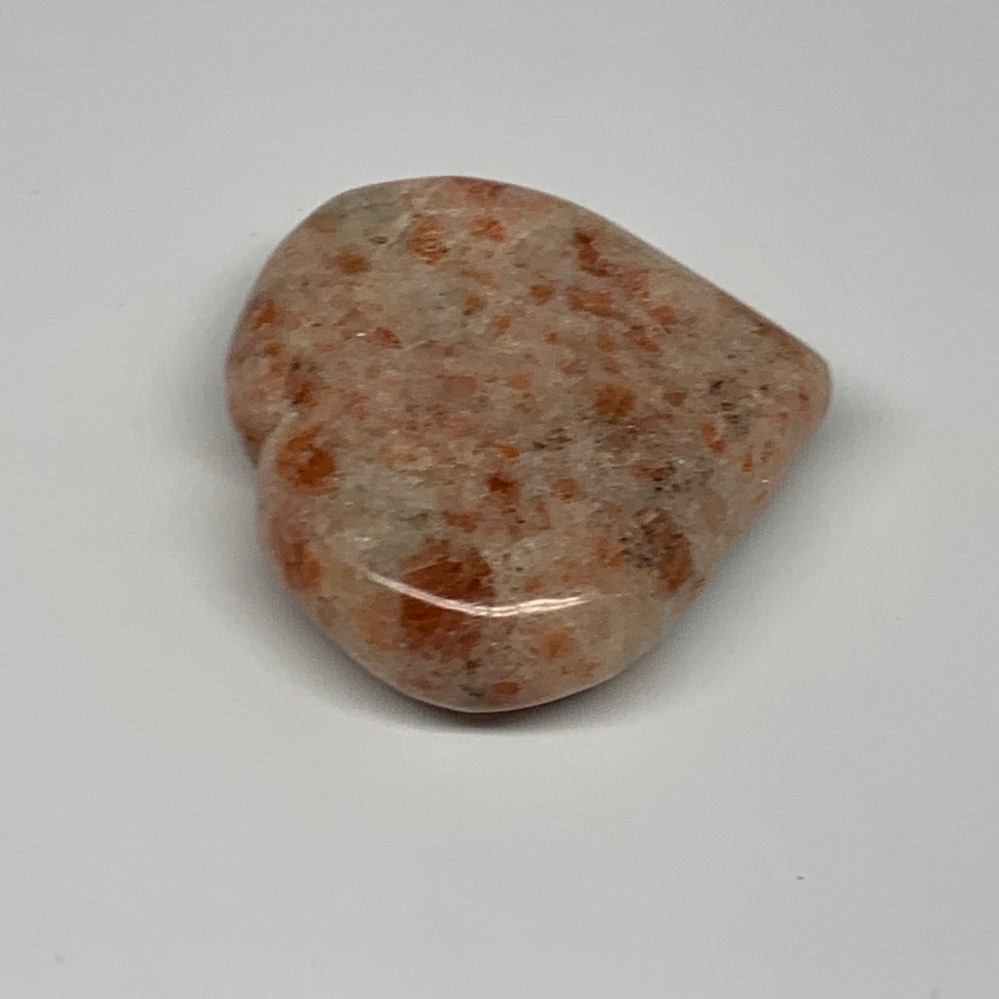 96.1g,2.2"x2.4"x0.7", Sunstone Heart Polished Healing Crystal @India, B28011