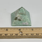 62g, 1.3"x1.6"x1.6", Amazonite Pyramid Gemstone, Decorative Stone, B31813