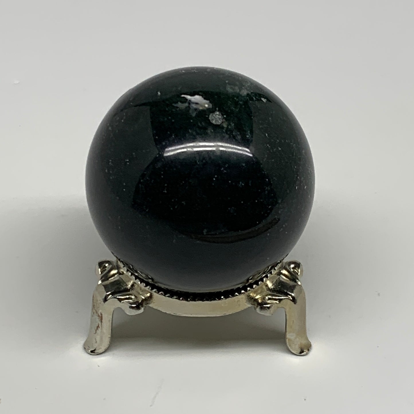 200.2g,2.1"(53mm), Natural Moss Agate Sphere Ball Gemstone @India,B29414