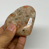 129.2g,2.4"x2.7"x0.9", Sunstone Heart Polished Healing Crystal @India, B28012