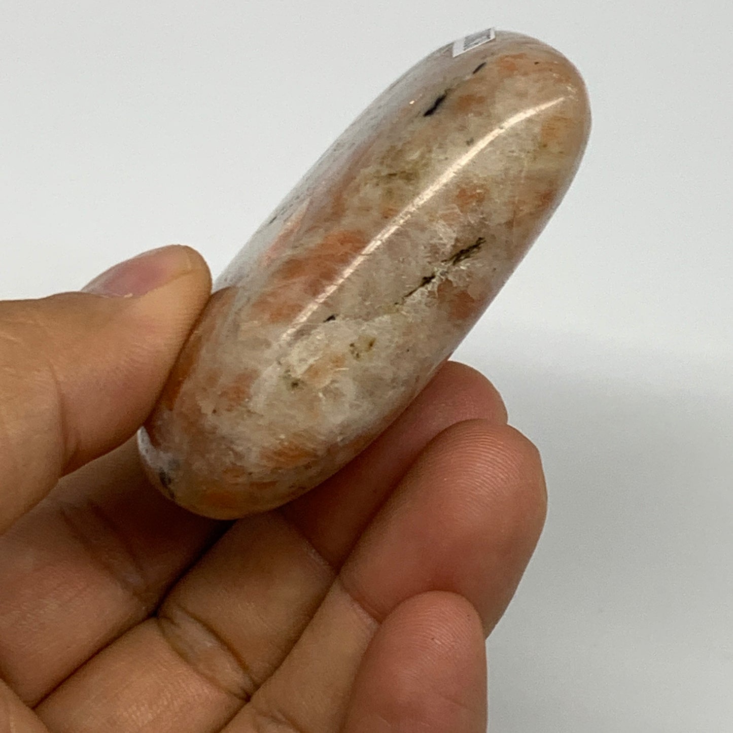 129.2g,2.4"x2.7"x0.9", Sunstone Heart Polished Healing Crystal @India, B28012