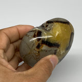 0.61 lbs, 2.7"x3"x1.5" Septarian Nodules Heart Polished Healing Crystal, B31013