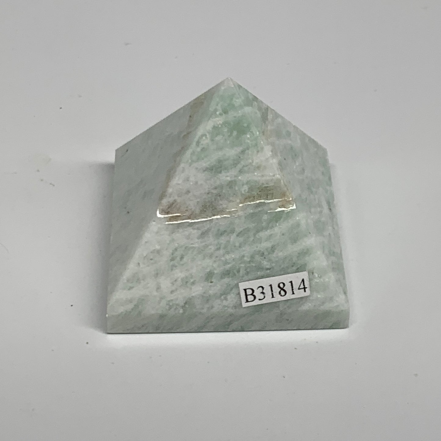 99.9g, 1.6"x1.8"x1.8", Amazonite Pyramid Gemstone, Decorative Stone, B31814