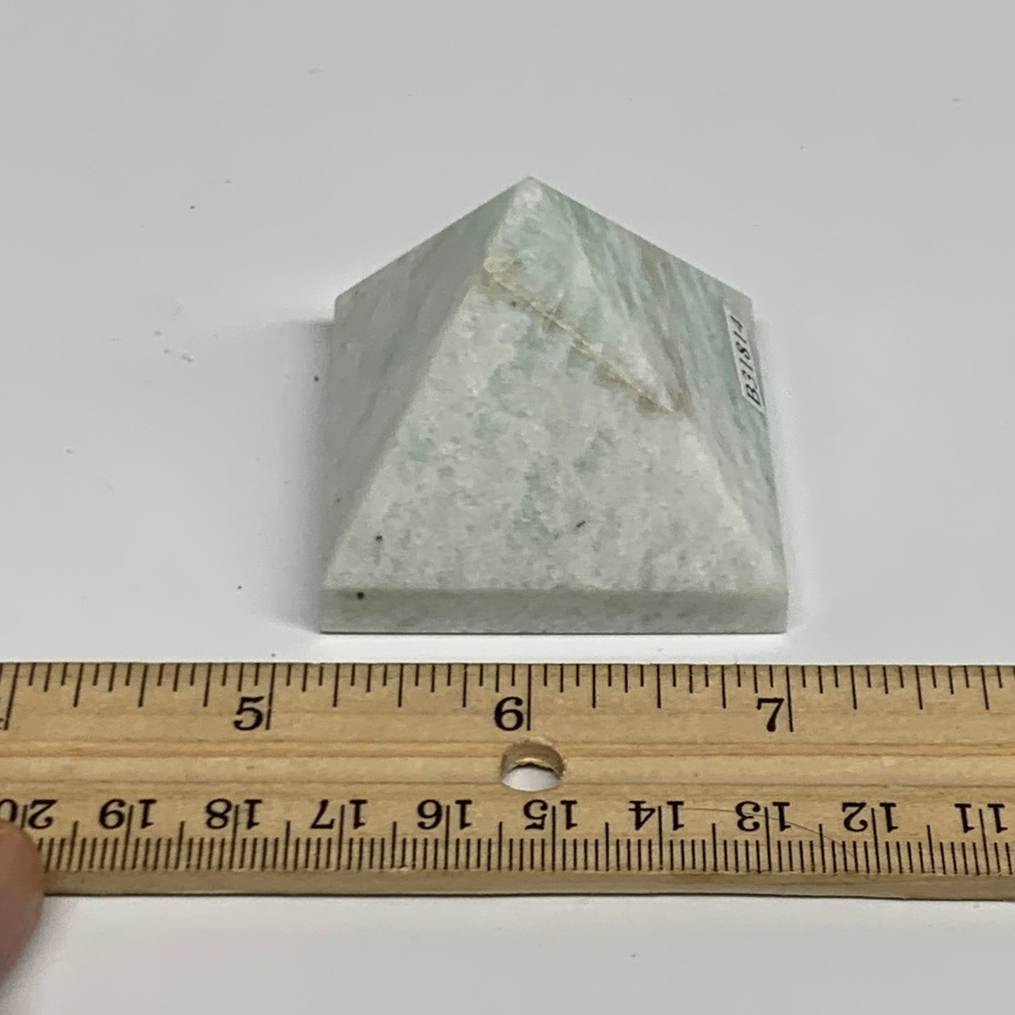 99.9g, 1.6"x1.8"x1.8", Amazonite Pyramid Gemstone, Decorative Stone, B31814
