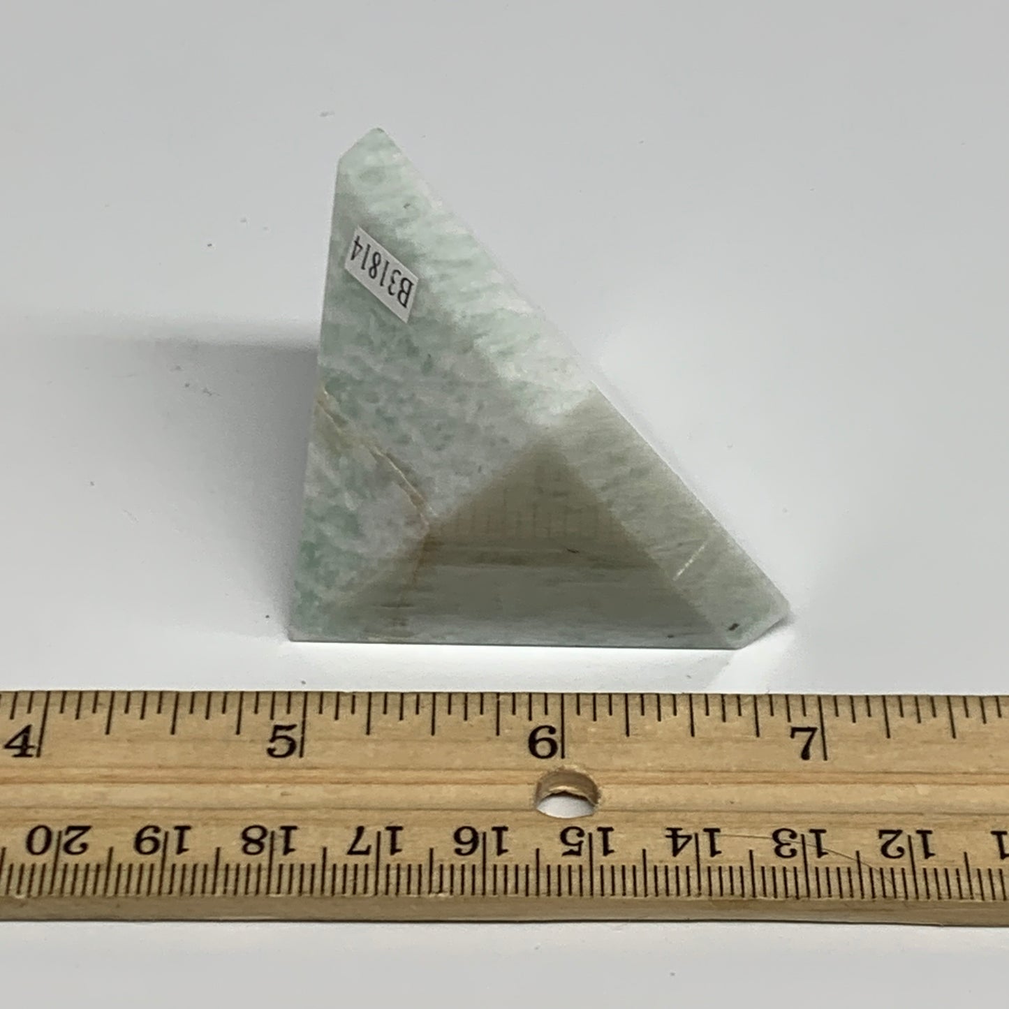 99.9g, 1.6"x1.8"x1.8", Amazonite Pyramid Gemstone, Decorative Stone, B31814