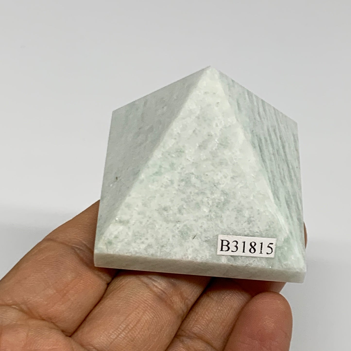 102.4g, 1.6"x1.9"x1.8", Amazonite Pyramid Gemstone, Decorative Stone, B31815