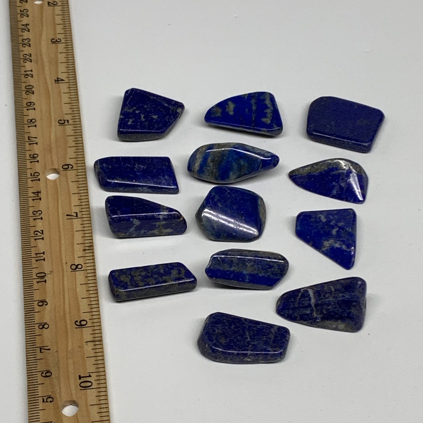112.6g,0.8"-1.4", 13pcs, Natural Lapis Lazuli Tumbled Stone @Afghanistan, B30290