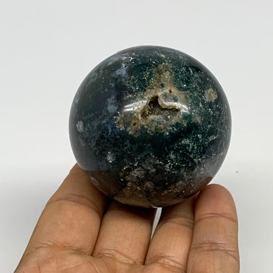 238.9g,2.2"(56mm), Natural Moss Agate Sphere Ball Gemstone @India,B29412
