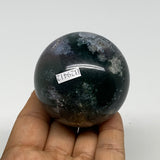 238.9g,2.2"(56mm), Natural Moss Agate Sphere Ball Gemstone @India,B29412
