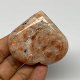 81.9g,2.1"x2.4"x0.7", Sunstone Heart Polished Healing Crystal @India, B28013