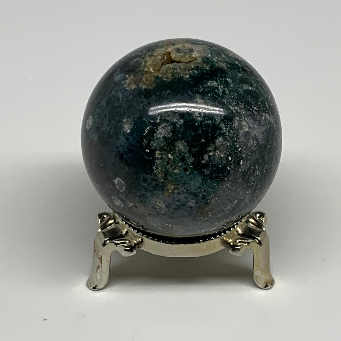 238.9g,2.2"(56mm), Natural Moss Agate Sphere Ball Gemstone @India,B29412