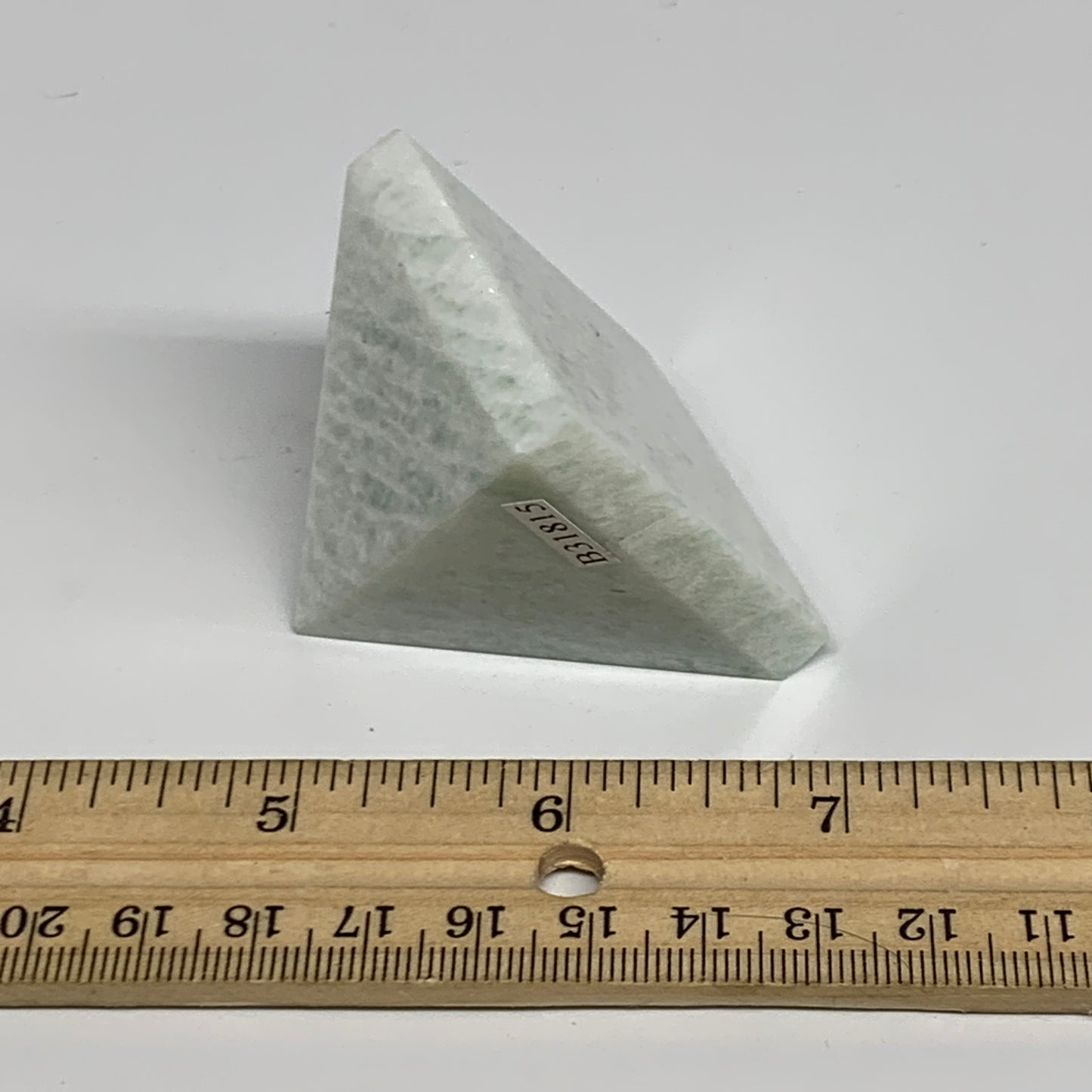 102.4g, 1.6"x1.9"x1.8", Amazonite Pyramid Gemstone, Decorative Stone, B31815
