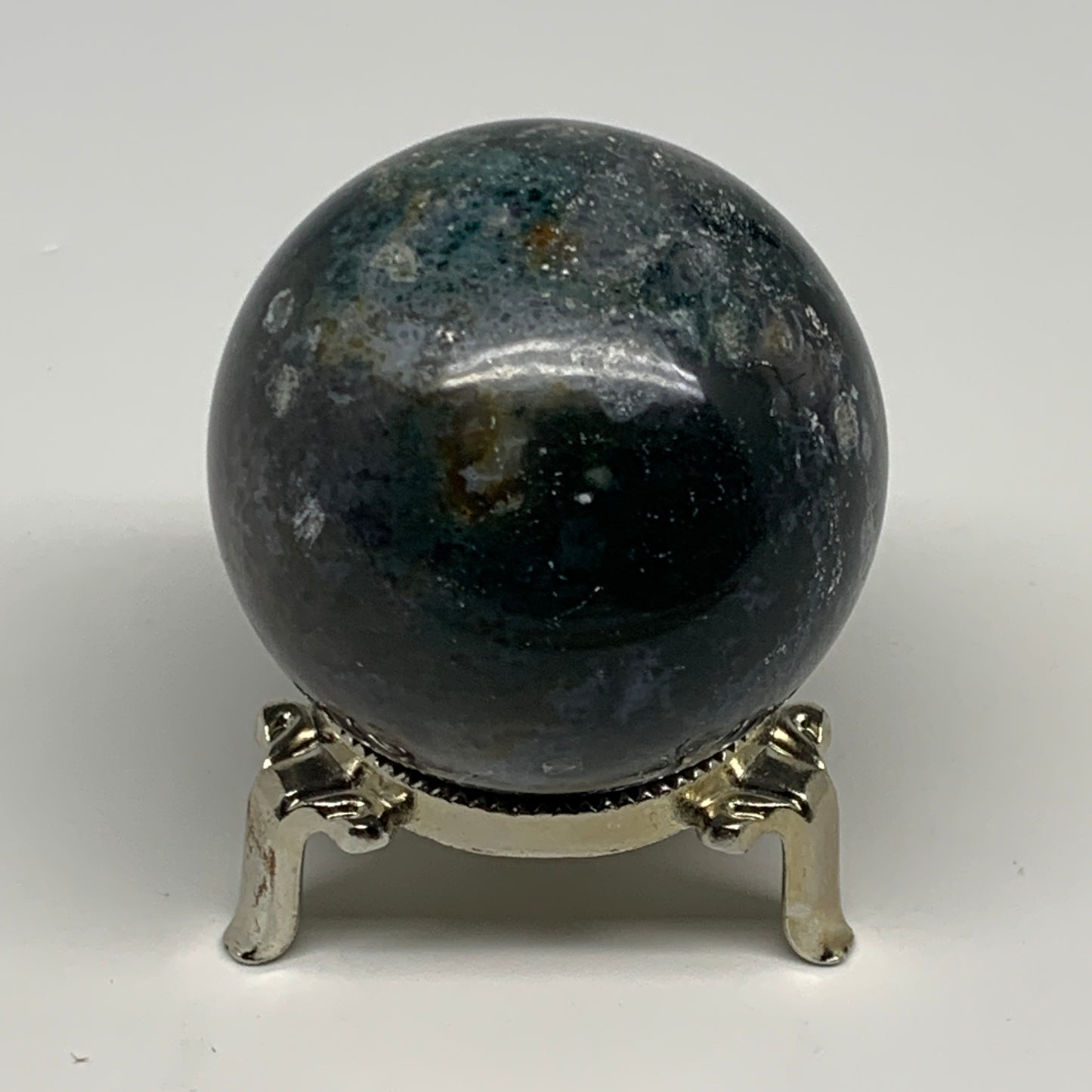 238.9g,2.2"(56mm), Natural Moss Agate Sphere Ball Gemstone @India,B29412