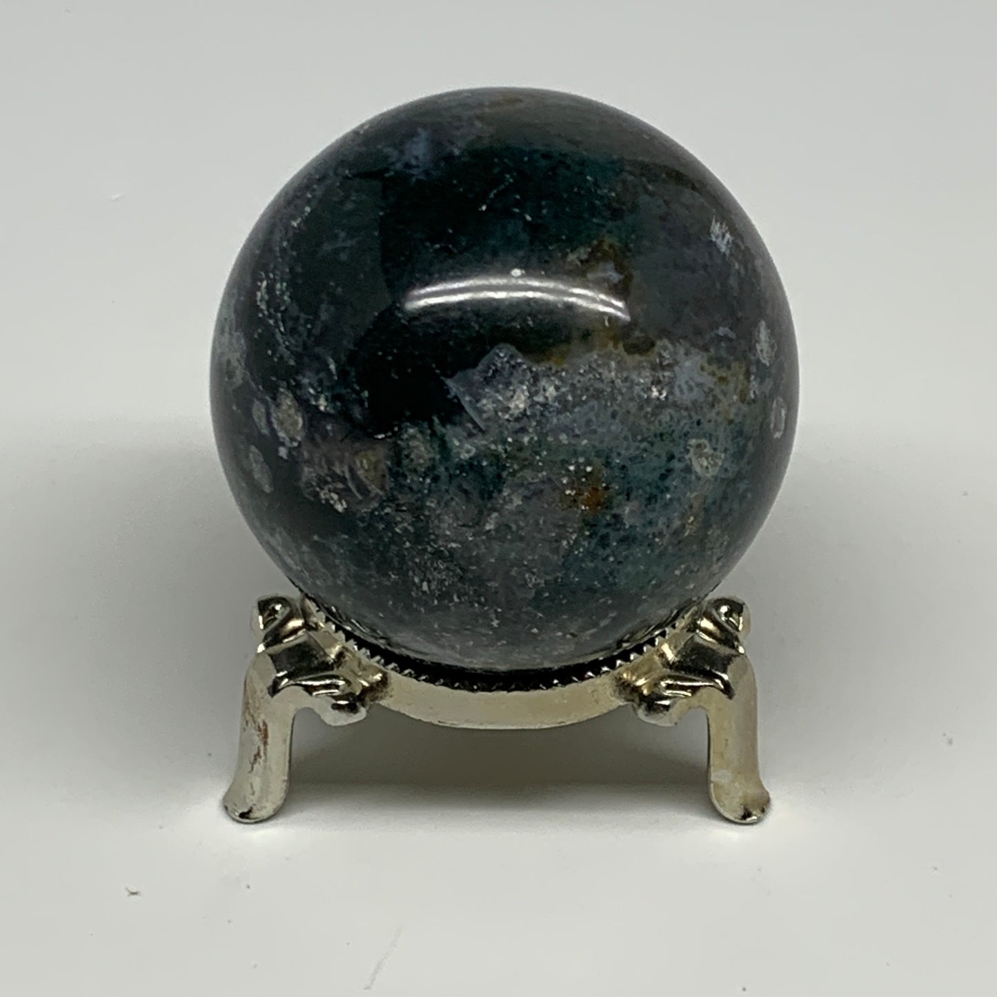 238.9g,2.2"(56mm), Natural Moss Agate Sphere Ball Gemstone @India,B29412