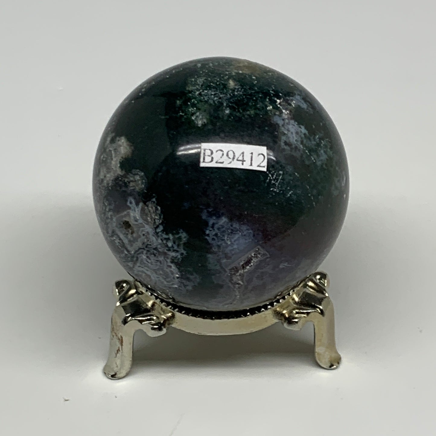 238.9g,2.2"(56mm), Natural Moss Agate Sphere Ball Gemstone @India,B29412