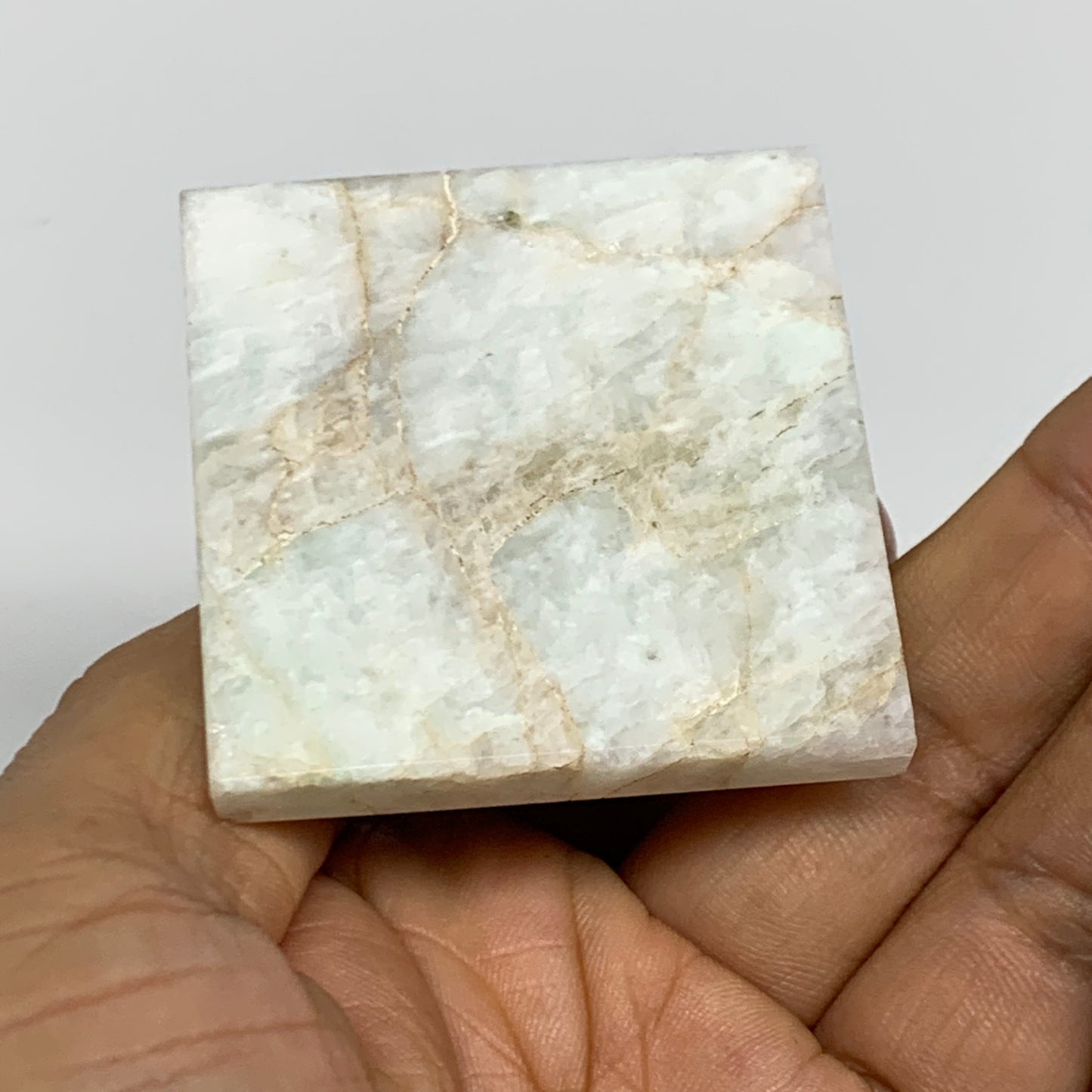 98.9g, 1.6"x1.8"x1.9", Amazonite Pyramid Gemstone, Decorative Stone, B31816