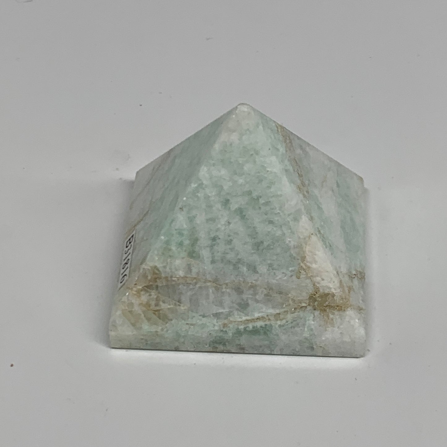 98.9g, 1.6"x1.8"x1.9", Amazonite Pyramid Gemstone, Decorative Stone, B31816