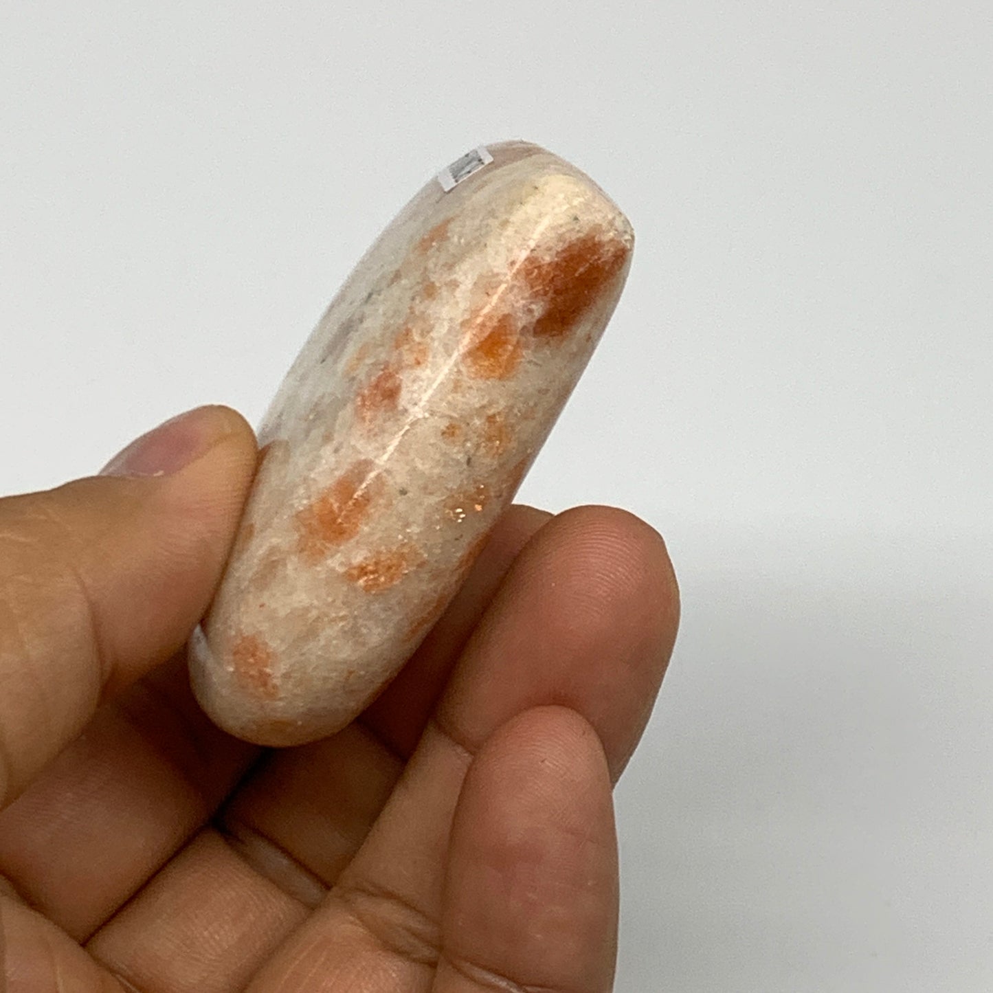 94.9g,2.2"x2.5"x0.7", Sunstone Heart Polished Healing Crystal @India, B28014