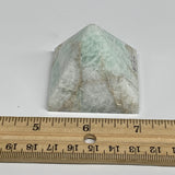 98.9g, 1.6"x1.8"x1.9", Amazonite Pyramid Gemstone, Decorative Stone, B31816