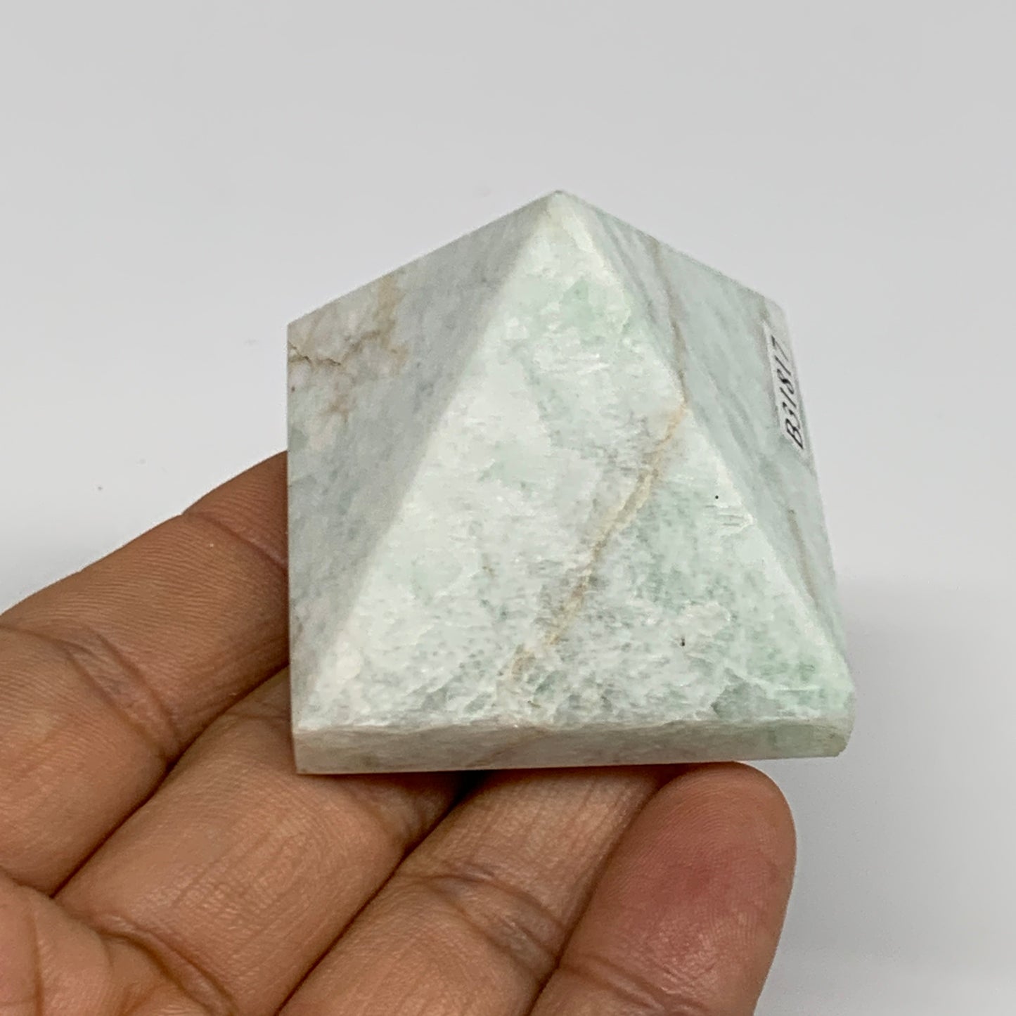81.1g, 1.5"x1.7"x1.7", Amazonite Pyramid Gemstone, Decorative Stone, B31817