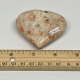 94.9g,2.2"x2.5"x0.7", Sunstone Heart Polished Healing Crystal @India, B28014