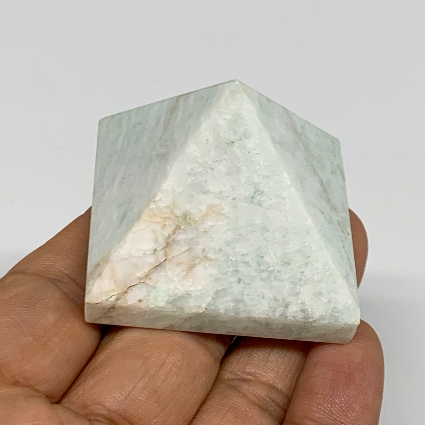 81.1g, 1.5"x1.7"x1.7", Amazonite Pyramid Gemstone, Decorative Stone, B31817